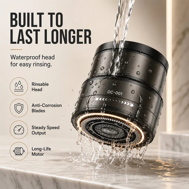 2-in-1 Smart Electric Bald Head Shaver and Beard Trimmer