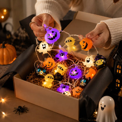 3D Character‐Themed Halloween String Lights|Bring Vivid Festive Glow to Your Halloween Party & Trick‐or‐Treat Night