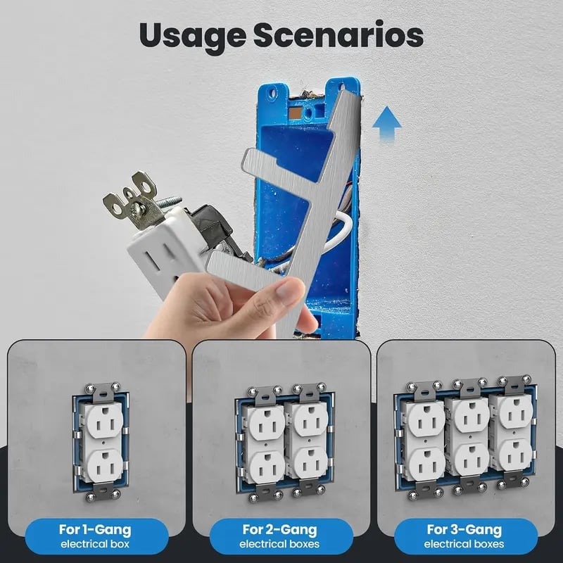 ⚡ Electrical Box F Clips | Old Work Mounting Support Straps（10 pcs)
