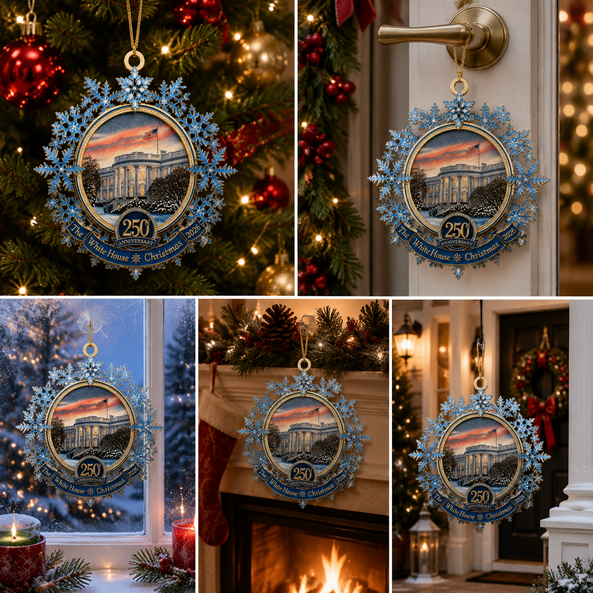 White House 250th Anniversary Christmas Commemorative Ornament – Limited Edition