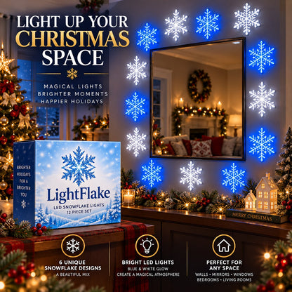 ❄️✨LED Snowflake Wall Light Set – Magical Christmas Decor