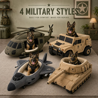 Military Vehicle Shaped Dog Bed