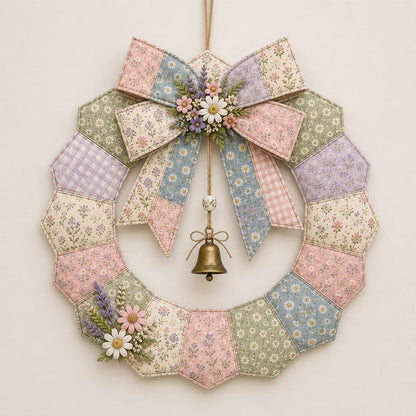 ⏳ Last Day 49% OFF – 🌿 Beginner-Friendly DIY Seasonal Patchwork Wreath Kit Collection | Complete Kit with Coordinated Fabrics, Wreath Materials & Step-by-Step Guide Included 💕