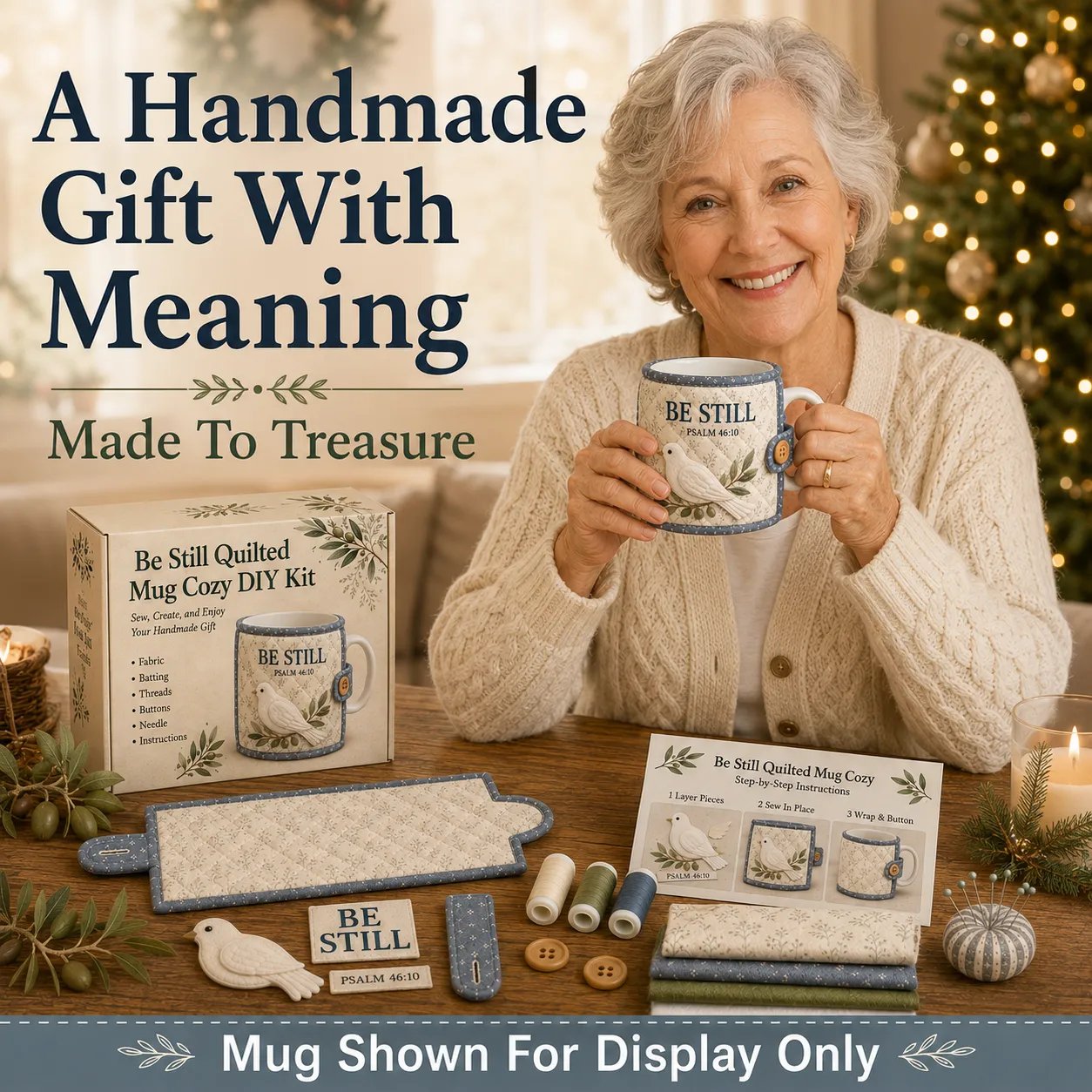 ✝️ Faith & Scripture Mug Cozy Sewing Kit