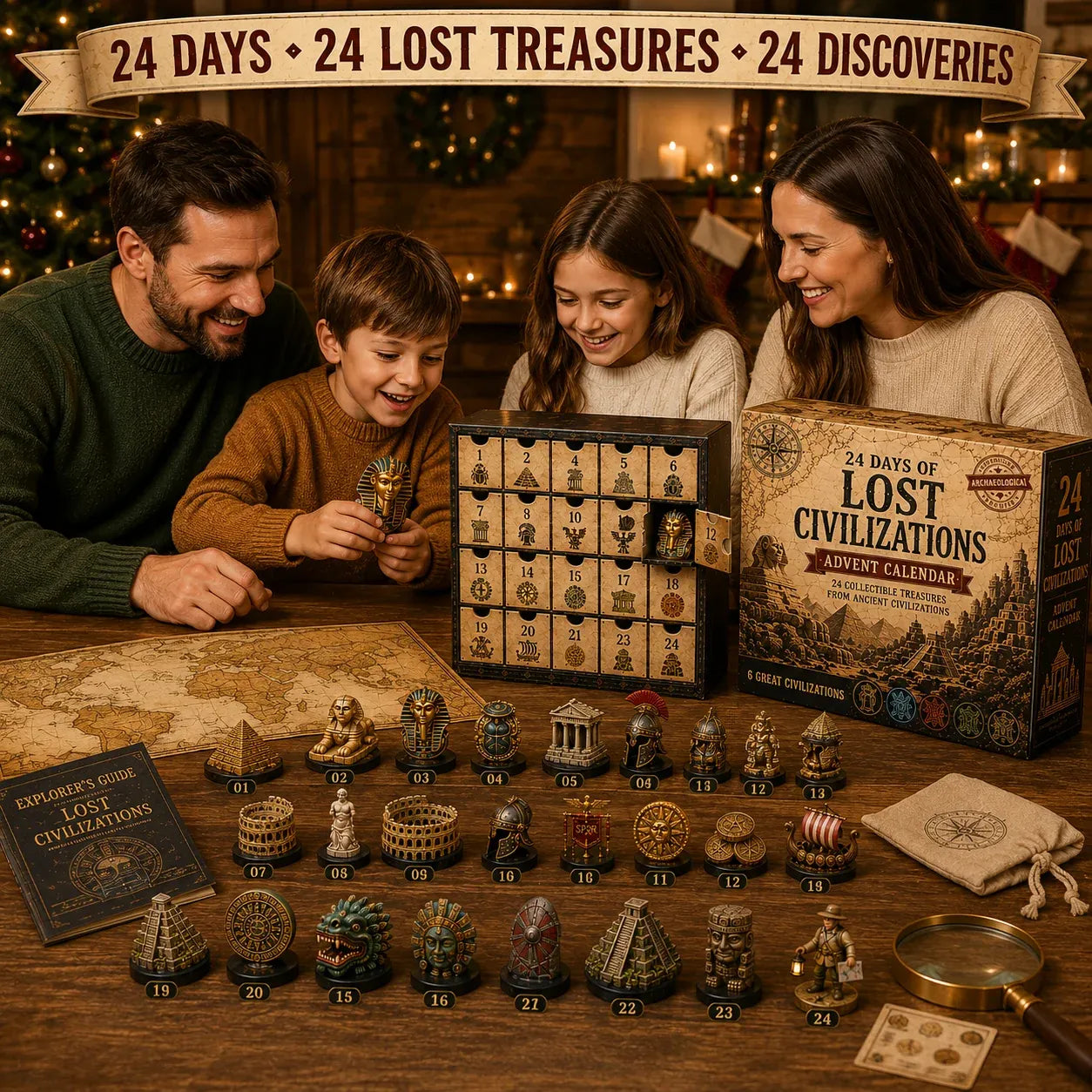 🔥😍2026 Lost Civilizations Archaeological Discovery Advent Calendar | 24 Ancient Treasures from 6 Great Civilizations