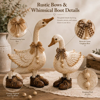 🏡🐔🪿 Playful country-style animal figurines – charming animal pairs for a cozy home