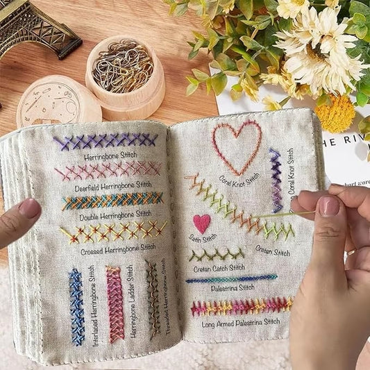 🌈Beginner-Friendly💕2026 Upgraded Embroidery Stitch Book Kit