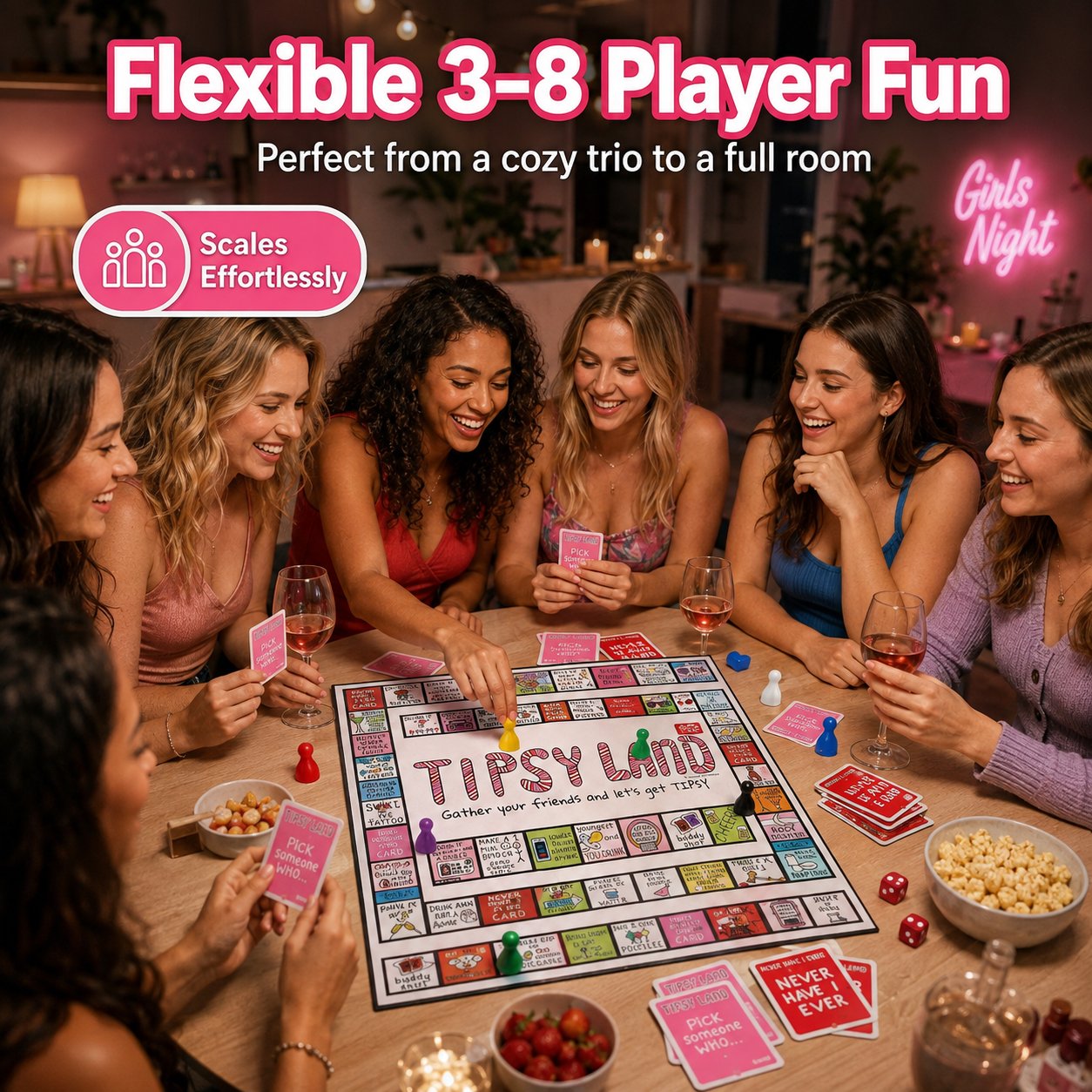 🎉🔥Tipsy Land Adult Drinking Board Game
