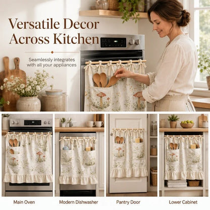🔥LAST DAY 50% OFF - 🎃Oven Skirt Curtain with Pockets🍄