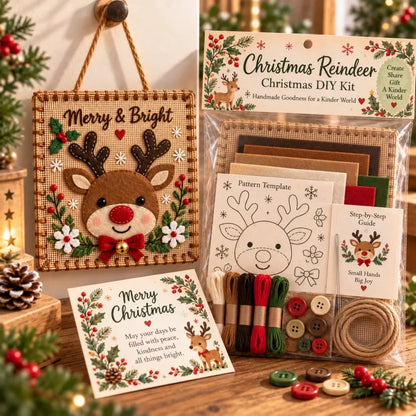 🎄✨ Christmas DIY Fabric Weaving Friendship Kit - 🧵 Create Something Special Together! 💕