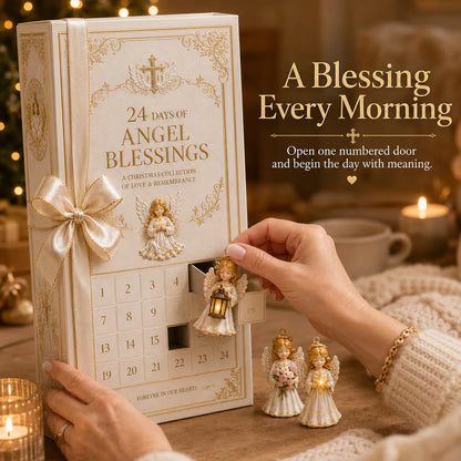 ⏳ Last Day 49% OFF – 👼 24-Day Angel Christmas Advent Calendar | 24 Unique Faith-Inspired Angel Ornaments with Hanging Loops for Daily Advent Surprises & Tree Display 🎄✨