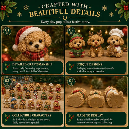 🔥50% Off Last Day🔥 - 🐶 24 Days of Christmas Teddy Dog Magic Advent Calendar – 24 Collectible Holiday Puppy Surprises