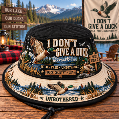 🦆🌲 I Don’t Give a Duck Boonie Hat — Wild, Free & Unbothered