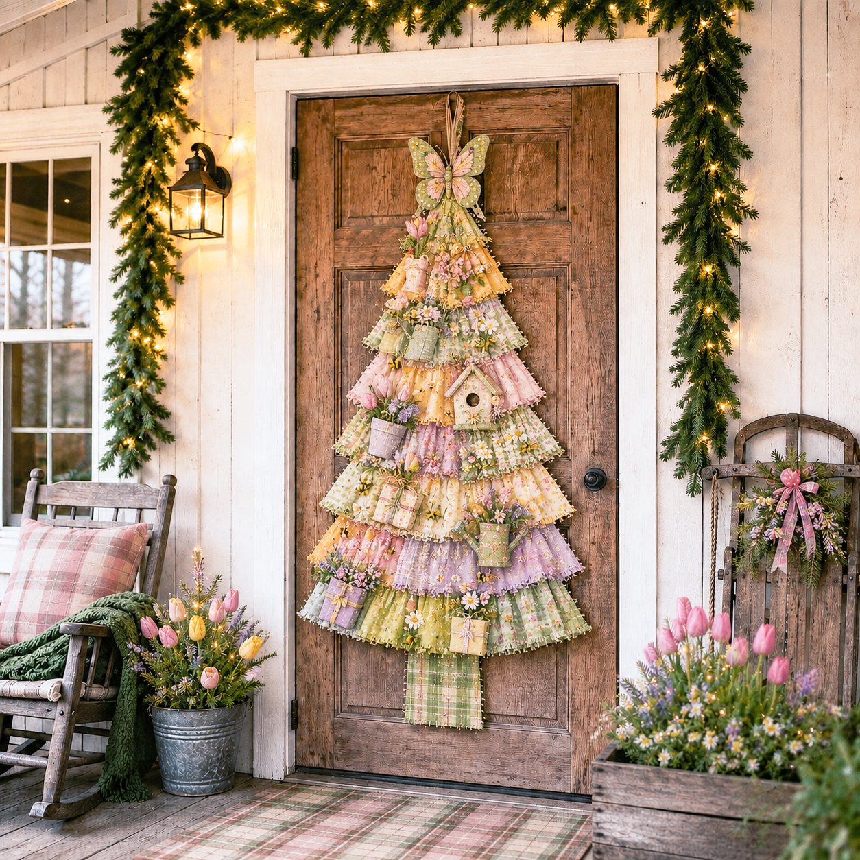 ⏳ Last Day 49% OFF – 🎄Beginner-Friendly DIY Oversized Patchwork Christmas Tree Door Hanging Kit | Complete Kit with All Tools & Step-by-Step Guide Included 💕