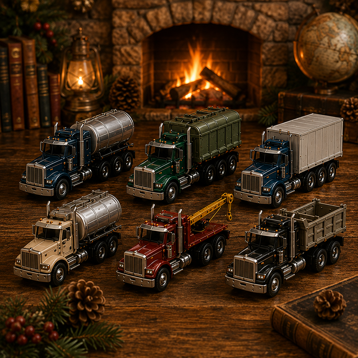 🚚American Trucks Advent Calendar 2026 – 24 Days of Collectible Mini Truck Surprises, Acrylic Charms Blind Box