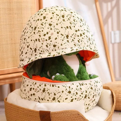 Dinosaur Egg Stuffed Pillow, Comforting Sleep Companion Doll