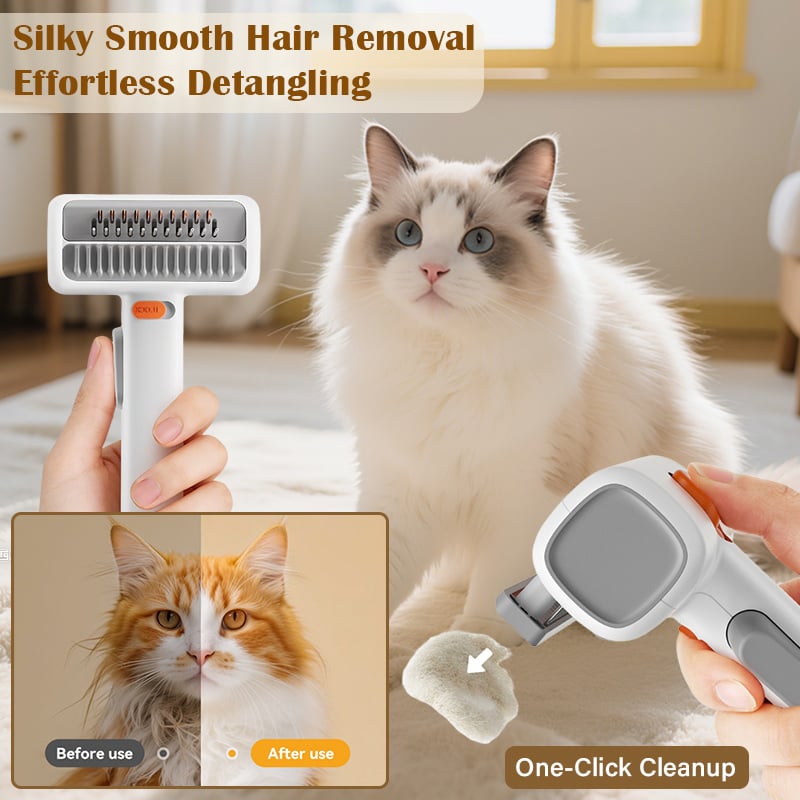 💥🏆2026 SALE - 2-IN-1 Pet Self-Detangling & Grooming Comb