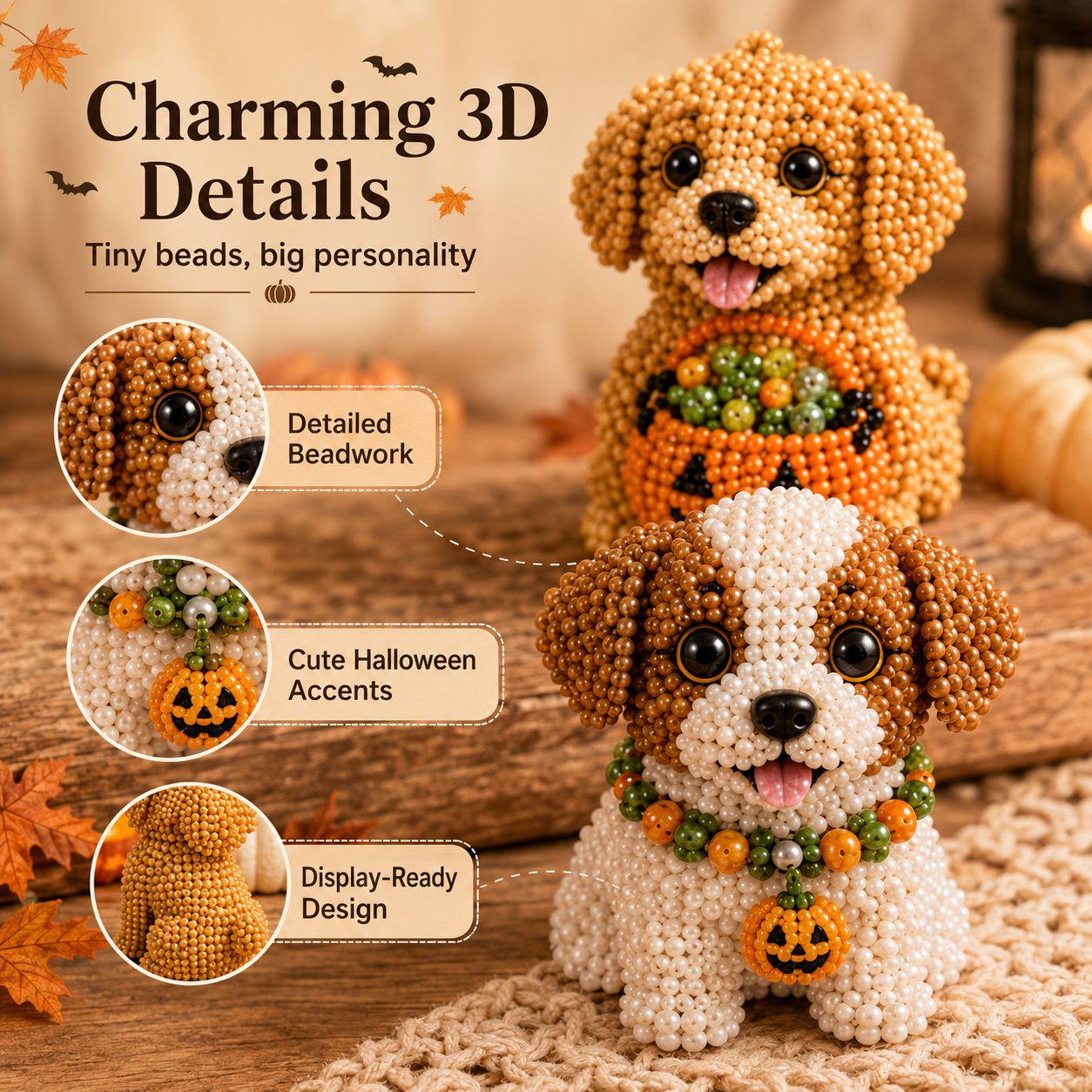 🎁🐶🎃🐶3D Halloween Dog DIY Art Set