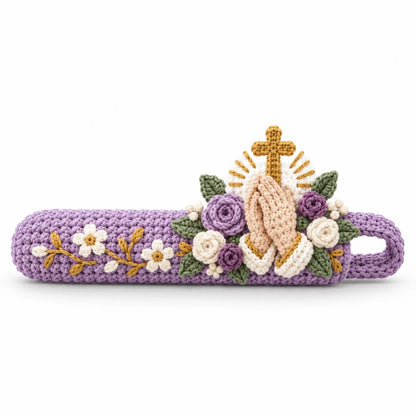 Divine Details: Hand-Crocheted Faith & Blessing Door Handle Covers ✨