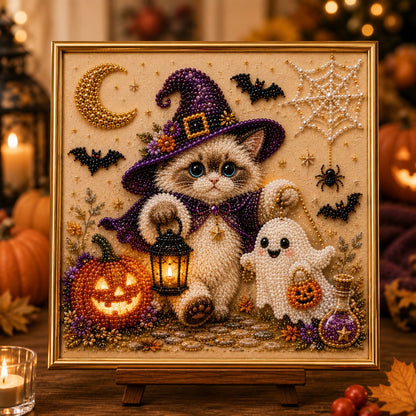 🔥 Last Day 49% OFF - DIY Halloween Cat Pearl Bead Painting Kit 🐈‍⬛🎃 Buy 2 Get Free Shipping📦