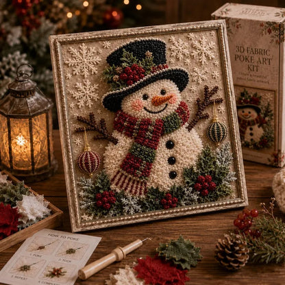 🔥2026 HOT SALE 49% OFF 💥🎄 3D Christmas Fabric Poke Art DIY Craft Kit