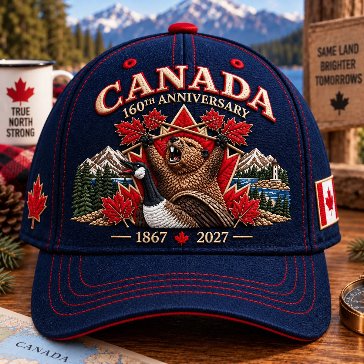 ⏰LAST DAY 50% OFF - 🍁 Canada 160th Anniversary 1867–2027 – Premium Embroidered Heritage Cap 100% Cotton