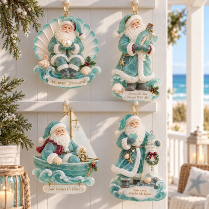 Coastal Santa Christmas Ornament