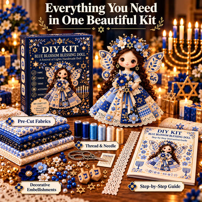 🕎🧵 Hanukkah DIY Patchwork Doll Kit | 3 Festival of Lights Designs