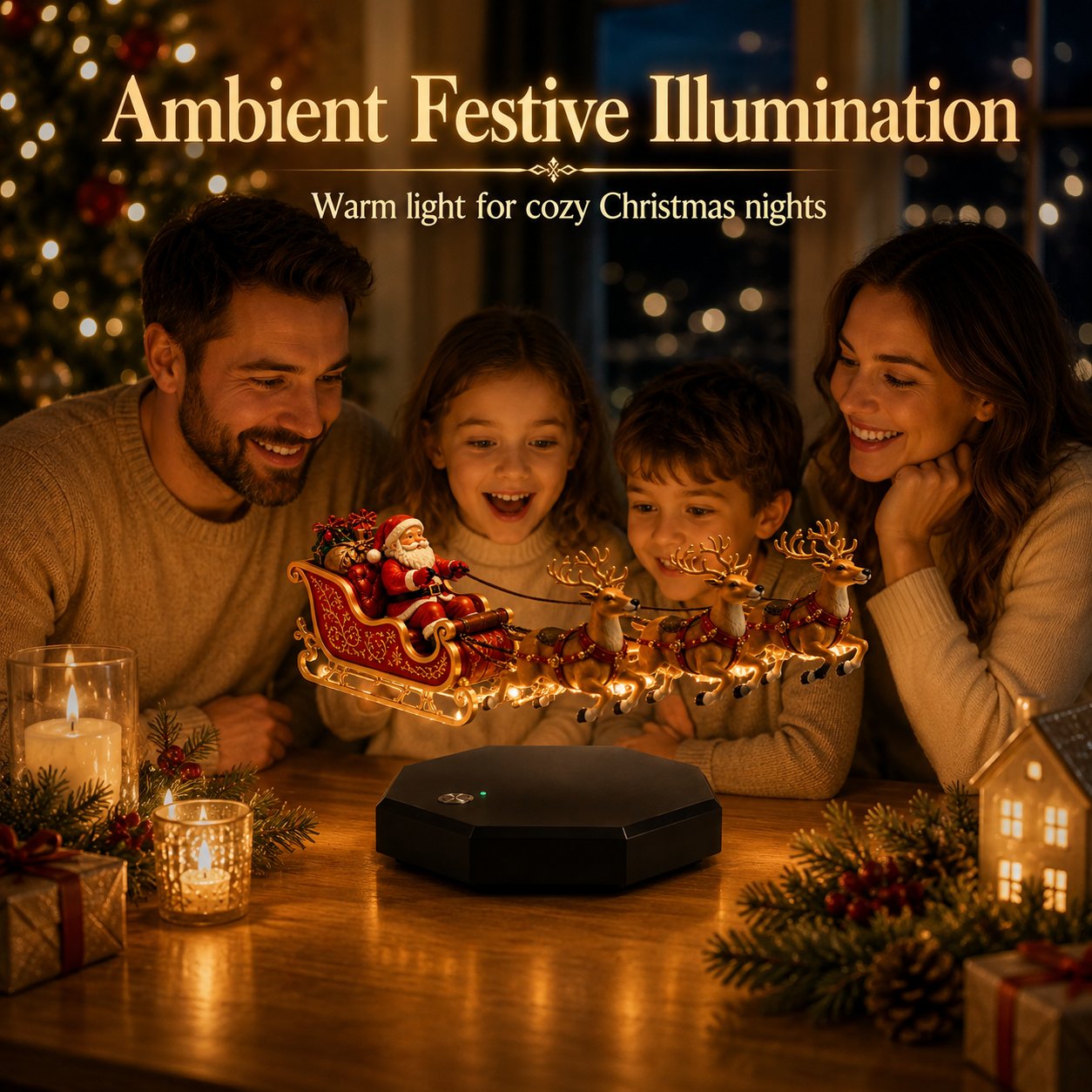 🎅 Santa’s Flying Sleigh — Magnetic Levitation Christmas Display ✨