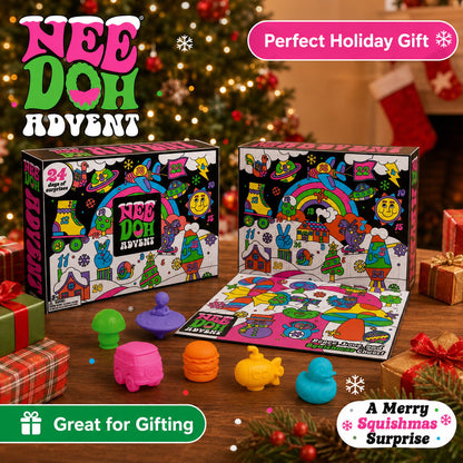 🎄 NeeDoh Advent 2026 Squishmas Calendar | 24 Days of Mini Squishy Surprises, Neon Fidget Fun & Holiday Collectibles 🎁✨