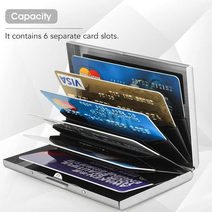 💳 Stainless Steel RFID-Blocking Card Holder
