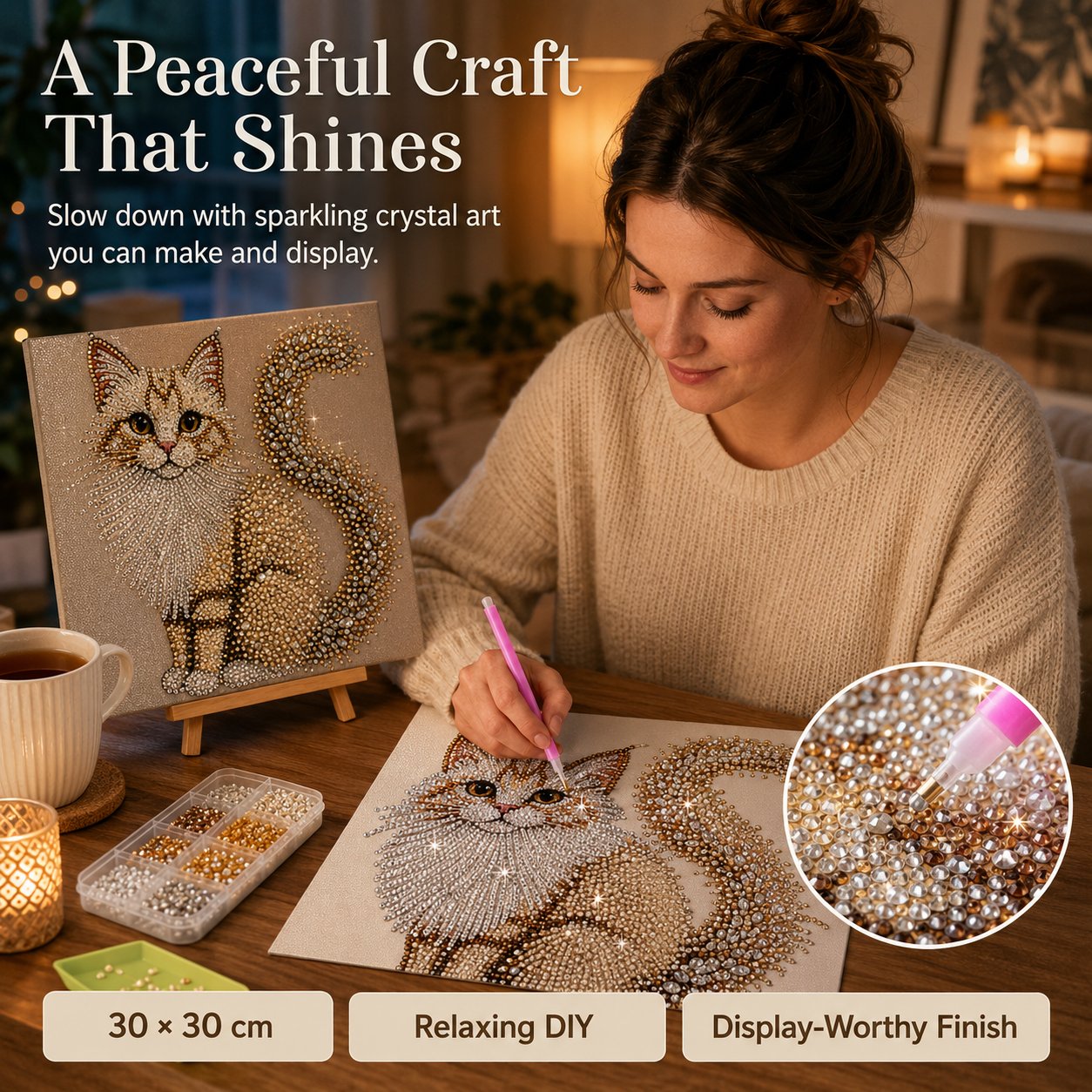 👼✨Sparkling Crystal Diamond Art Kit For DIY Wall Decor(📦Buy 2 Free Shipping)