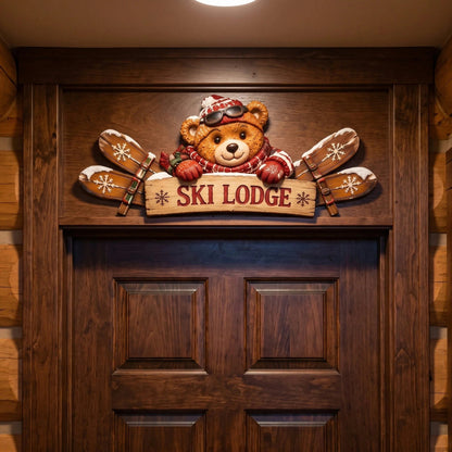 🏔️ Rustic Winter Door Frame Decor | 6 Cabin Characters