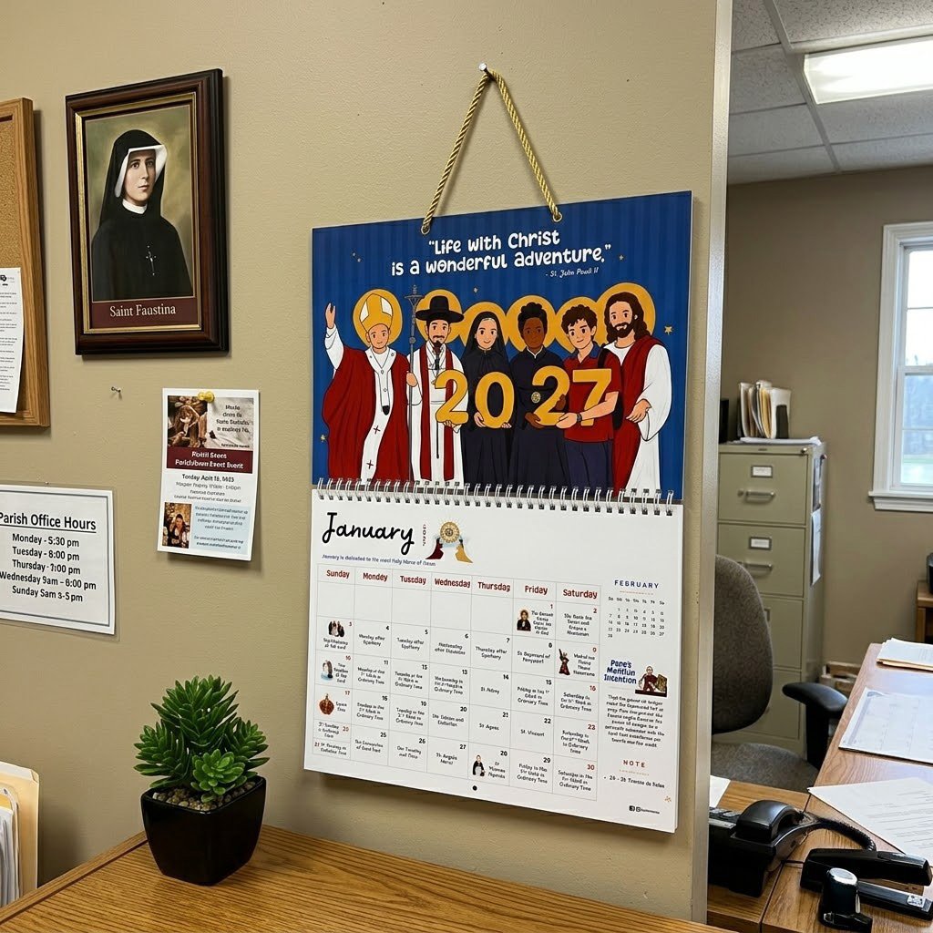 ✝️ 2027 Catholic Liturgical Wall Calendar Follow The Church Year With Faith, Prayer & Tradition