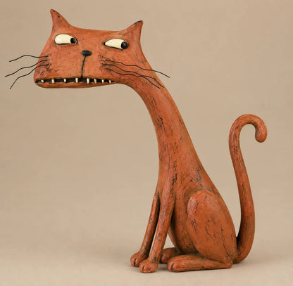 Whimsical Vintage Mouse & Cat Figurine