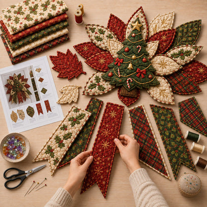 ⏳ Last Day 49% OFF – 🎄Beginner-Friendly Oversized Christmas Character Quilted Door Hanger Sewing Kit | Complete Kit with All Tools & Step-by-Step Guide Included 💕