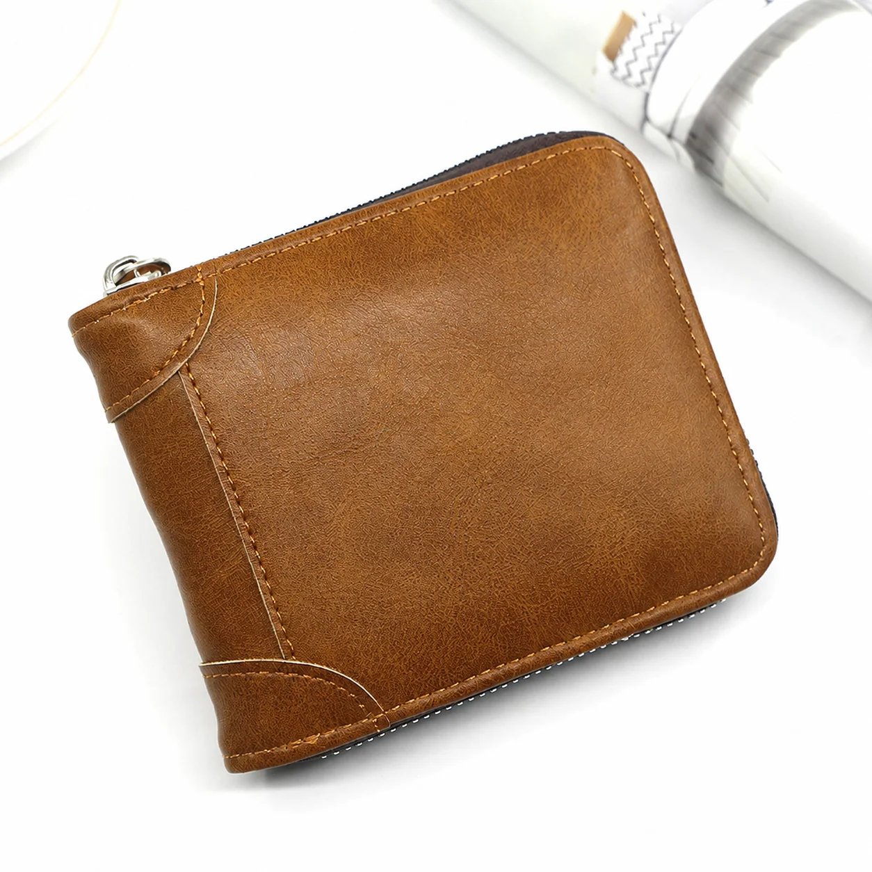 🔥LAST DAY 49% OFF🔥💼 Vintage Zip Wallet, Bifold Card Coin Purse
