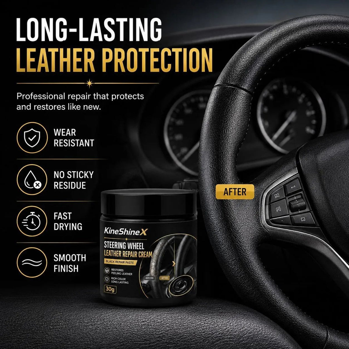 🔥Leather Repair Cream for Steering Wheels