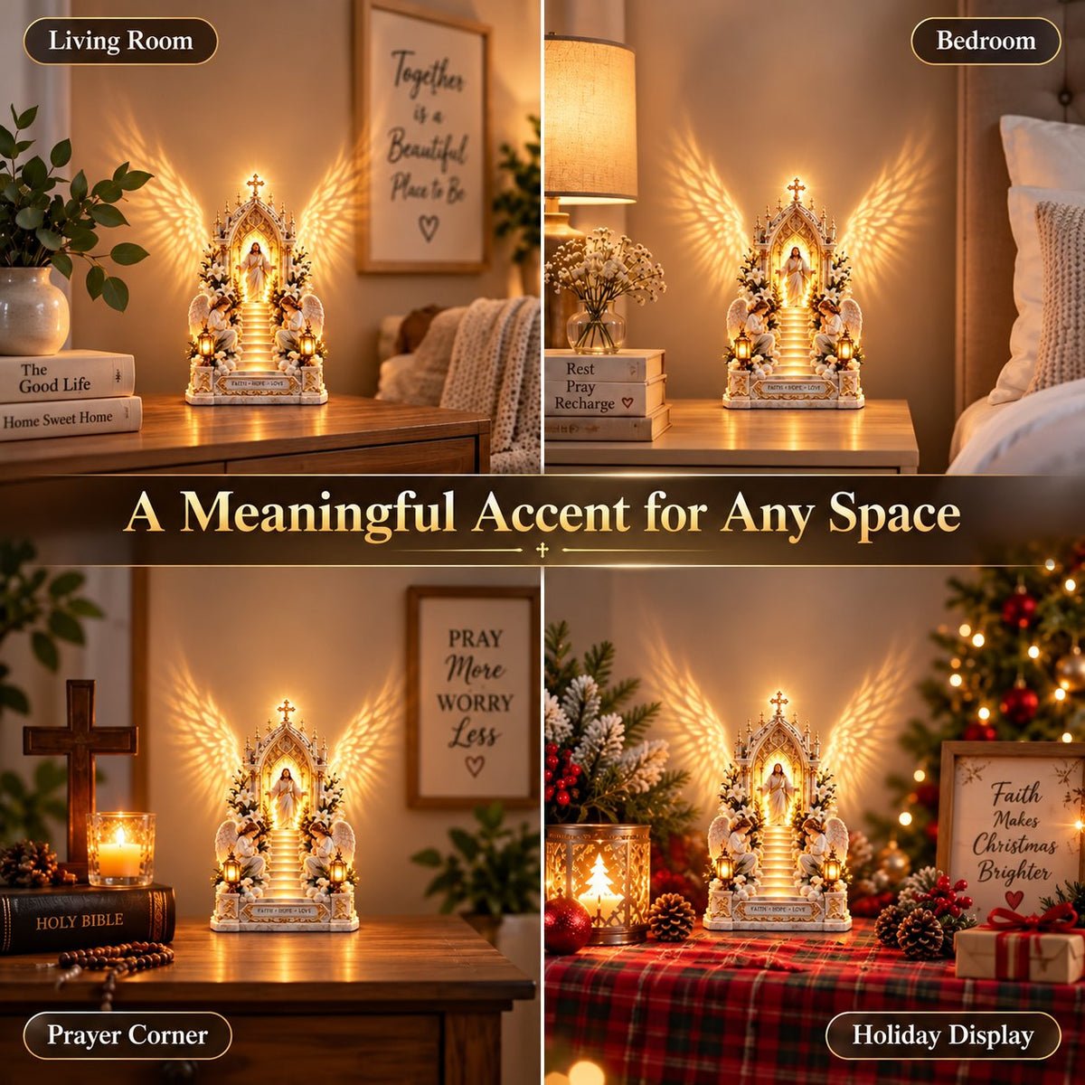 ✨ ✝️ Heaven Opens Up – Step by Step: The Illuminated Jesus Staircase | Faith, Hope, and Love