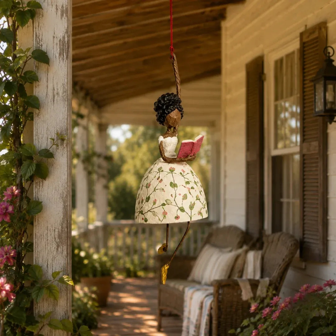 🌸 Whimsical Dancing Lady Hanging Ornament | Vintage Folk-Art Décor with Wind-Activated Swaying Design & Playful Dangling Details ✨