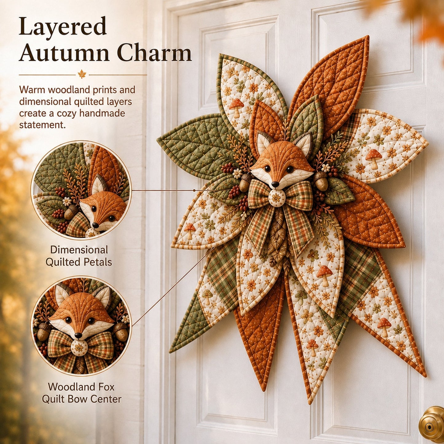 ⏳ Last Day 49% OFF – 🎀 Beginner-Friendly Oversized Quilted Bow Sewing Kit | Coordinated Printed Fabrics, Batting, Pre-Designed Templates & Complete Supplies for a Full 23–25 in 3D Statement Bow ✨