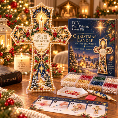 ✝️ Christmas Scripture Pearl Painting Cross DIY Kit Collection