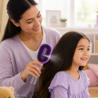 ✨ 2-in-1 Mist Hairbrush | Instant Detangle & Anti-Frizz