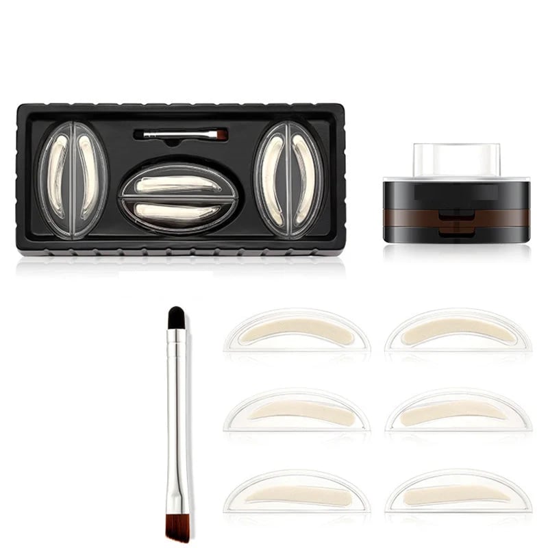 💄 Tampon Sourcils Ajustable – Poudre Bi-couleur – Waterproof & Tenue 24h for Maquillage