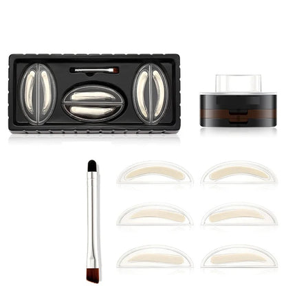 💄 Tampon Sourcils Ajustable – Poudre Bi-couleur – Waterproof & Tenue 24h for Maquillage