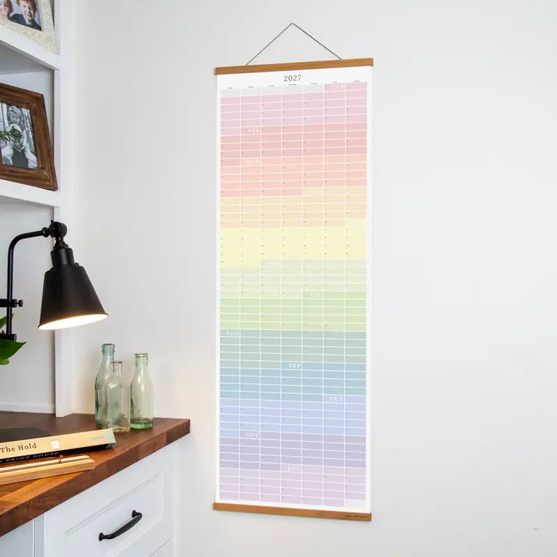 🔥 HOT SALE! 🗓️🏡 2027 Cozy Pecan Print Wall Calendar – 12-Month Vertical Planner