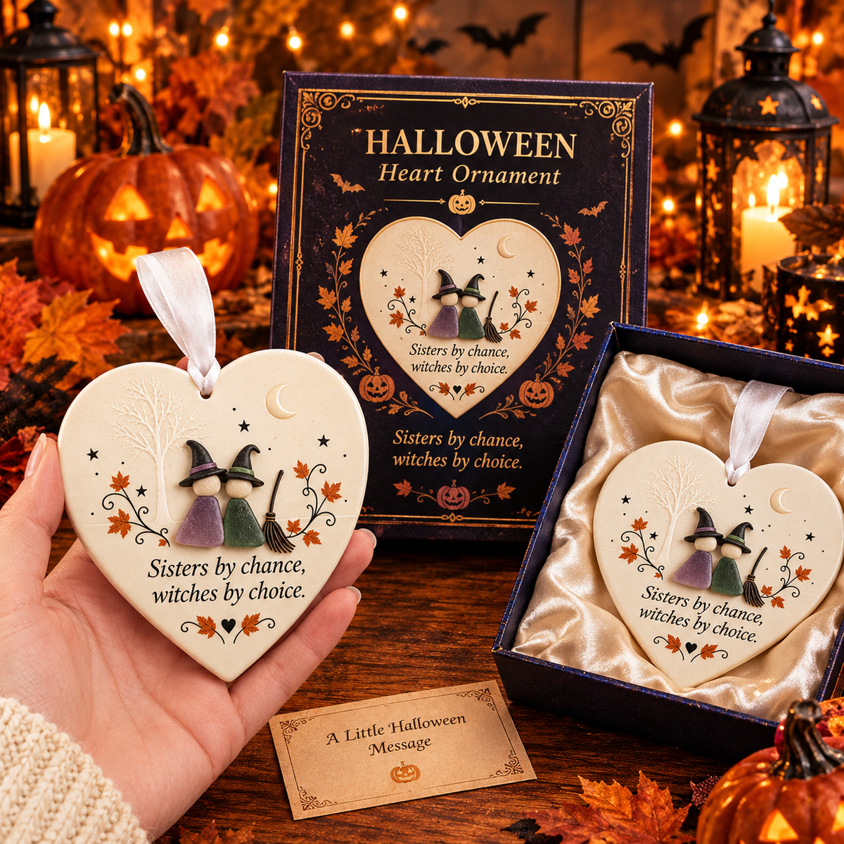 🎃❤️ Fall Family Connection Heart Ornaments | 7 Designs