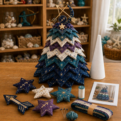 ⏳ Last Day 49% OFF – ♓ Beginner-Friendly DIY Layered Pisces Zodiac Quilted Tree Kit | Complete Kit with All Tools & Step-by-Step Guide Included 💕