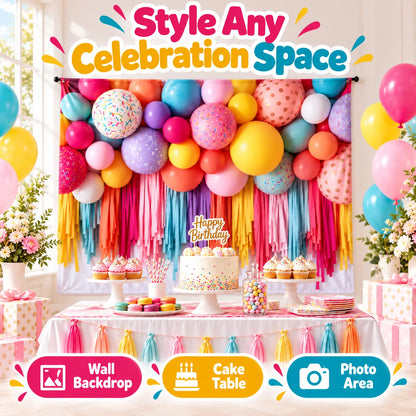 🎈✨ Balloon Backdrop Curtain — Create an Instant Party Scene with Colorful Balloon Style!