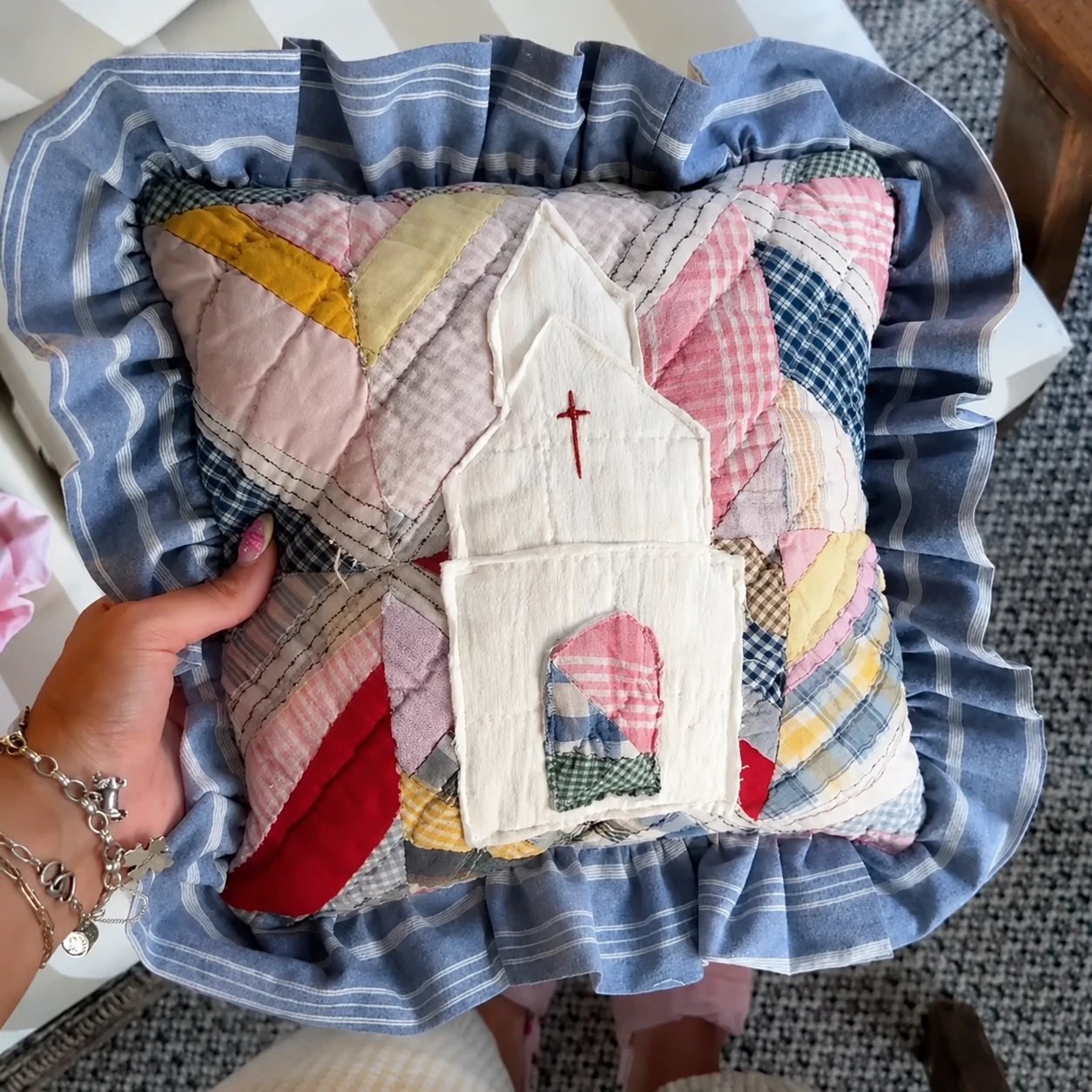 ✝Handmade Church Prayer Pillow | A Little Piece of Faith & Home